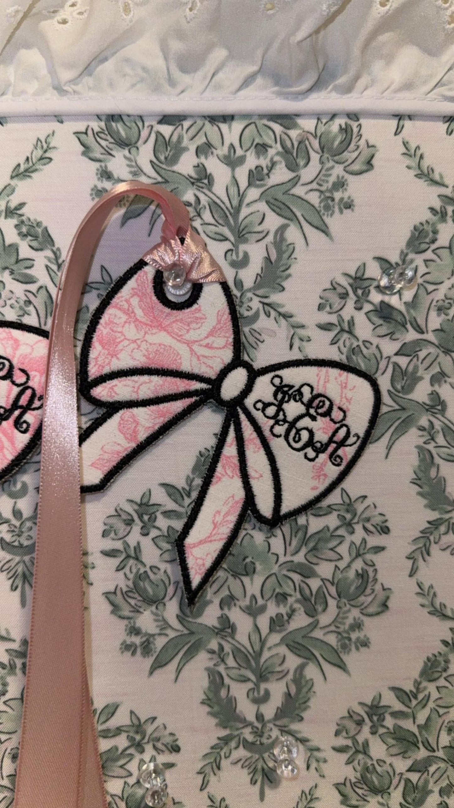 Monogram Bow Bag Tag