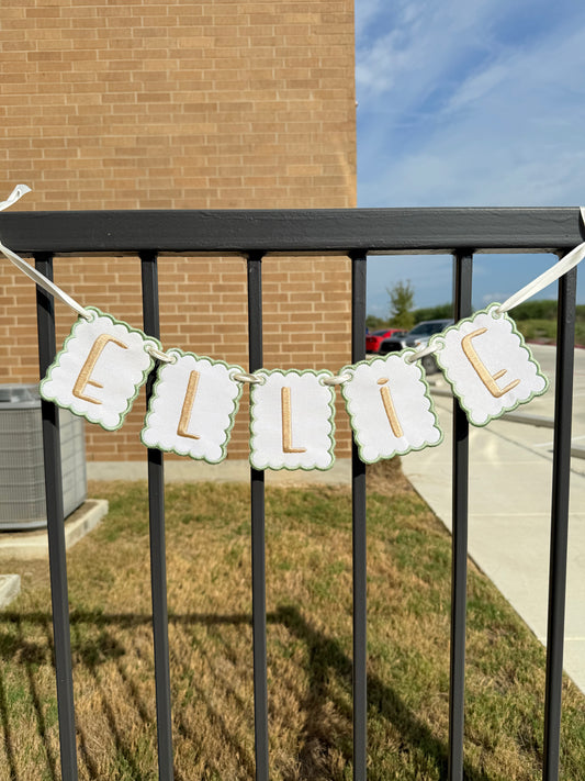 Embroidered Name/Birthday Banner
