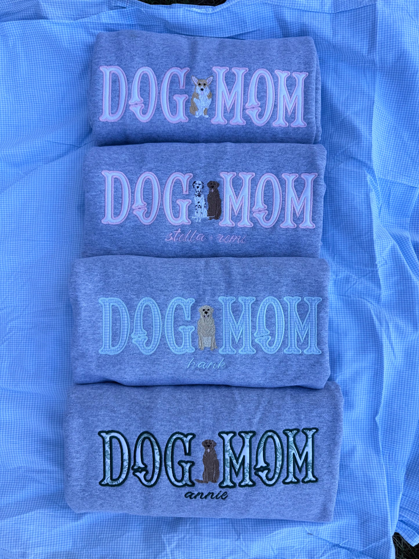 Custom Dog Mom Embroidered Sweatshirt