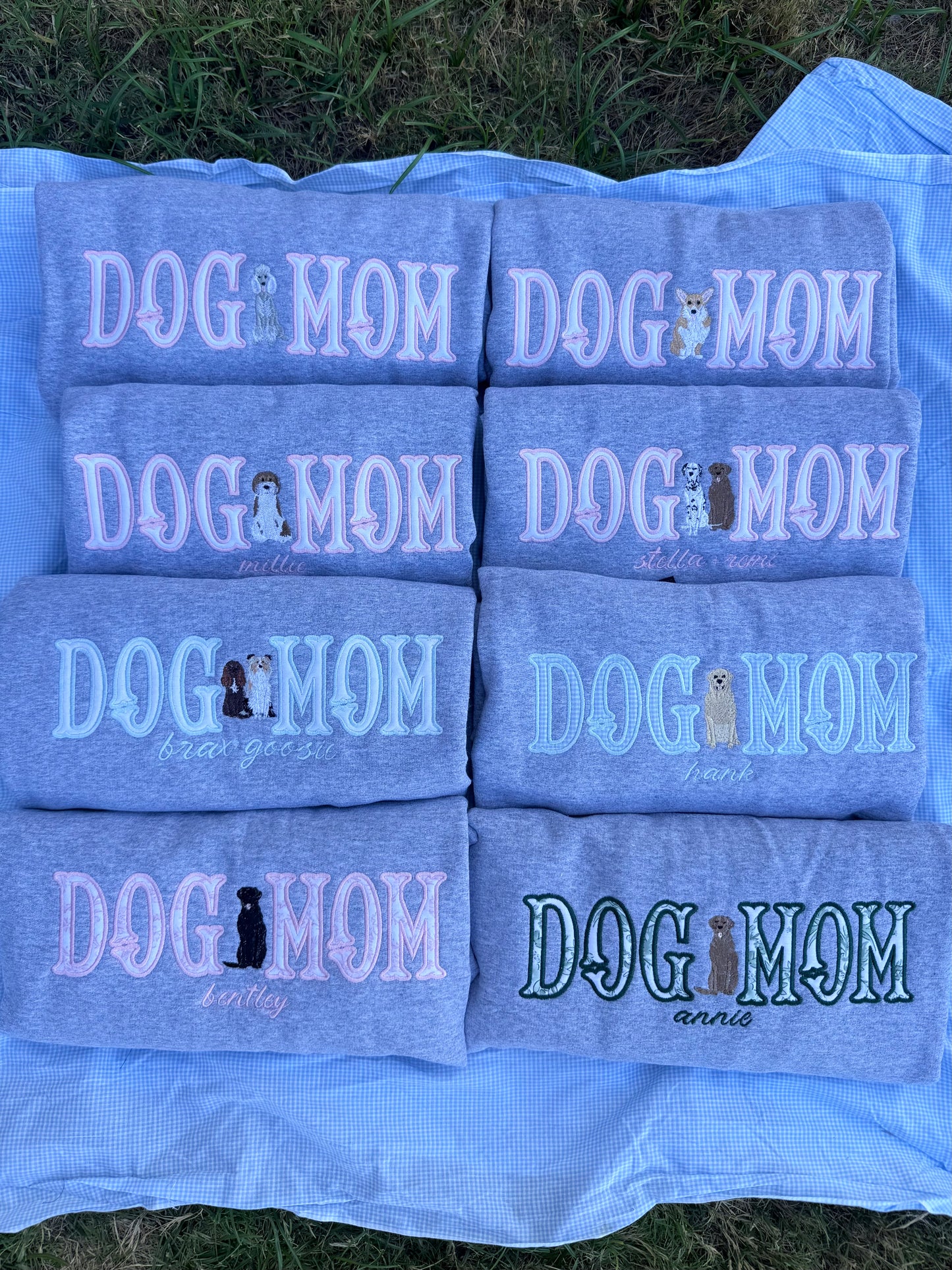 Custom Dog Mom Embroidered Sweatshirt