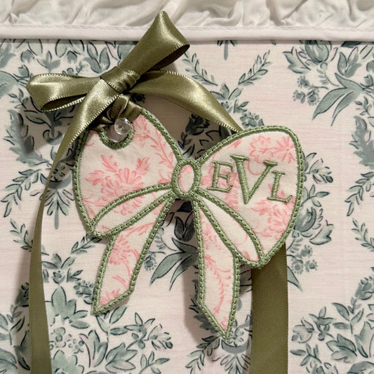 Monogram Bow Bag Tag